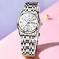 Roman Scale Fashion Calendar Quartz Watch Waterproof Ladies