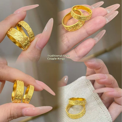 Ring Chinese Lotus Double Double Happy Character