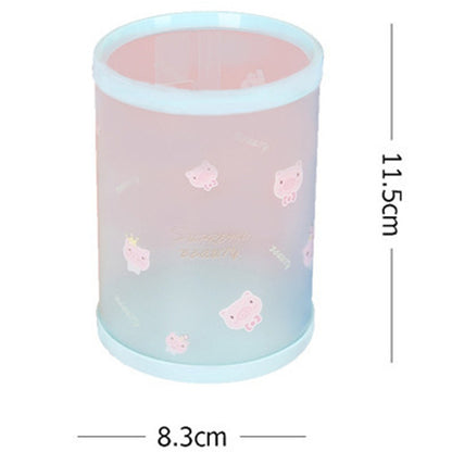 Desktop Office Storage Detachable Round Plastic Storage Cylinder