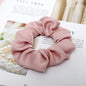 Sweet And Girly Solid Color Large Intestine Hair Ring Headwear