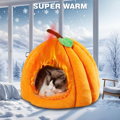 New Pumpkin Cat Bed Cat Beds For Indoor Cats Cute Pumpkin Shape Cat Cave Bed Cat Tent Halloween Cat House Bed Warm Sleeping Bed For Cats Small Dogs