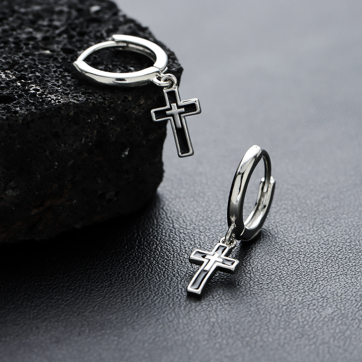 Cross Personality Retro Earrings Man