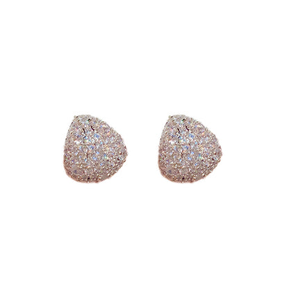 Silver Zircon Drop Shape Earrings