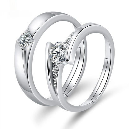 Moissanite Engagement Couple Couple Rings