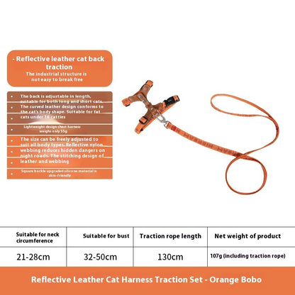 Cat Chest Back Haulage Rope Package I-shaped Vest Chest Back Pet Supplies