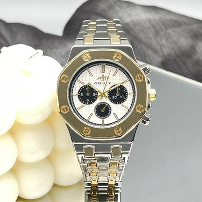 Fashion Men's And Women's Same Steel Belt Quartz With Calendar Waterproof Couple's Watch