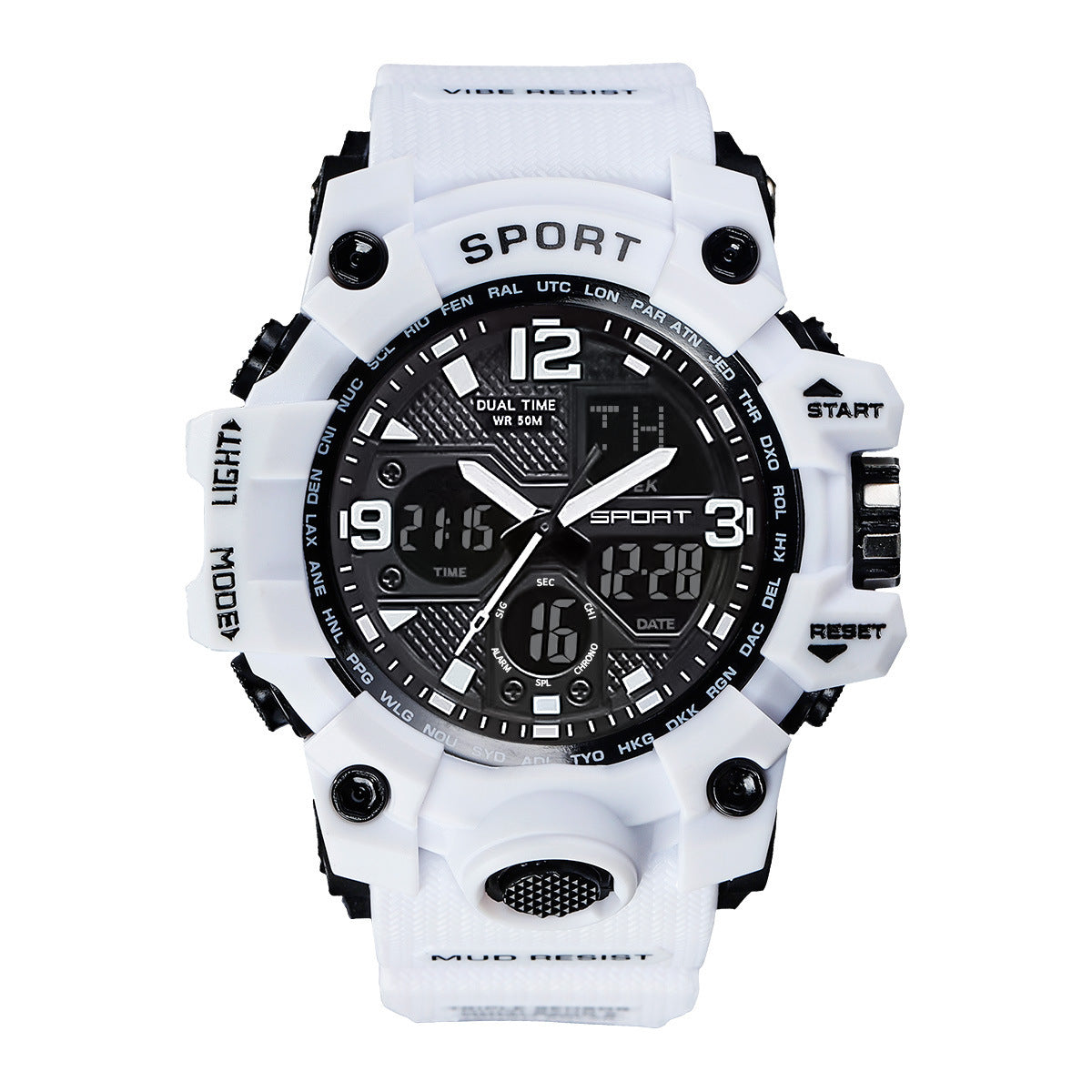 Foreign Trade Watch Black Technology Junior High School Student Trendy Sports Luminous Boys Cross-border Electronic Watch