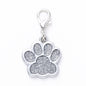 Zinc Alloy Metal Pet Tag Zinc Alloy Identity Brand Glitter Footprint Engraving Dog Tag