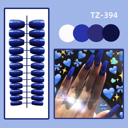 Short Ballet Trapezoid Glossy Nail Patch