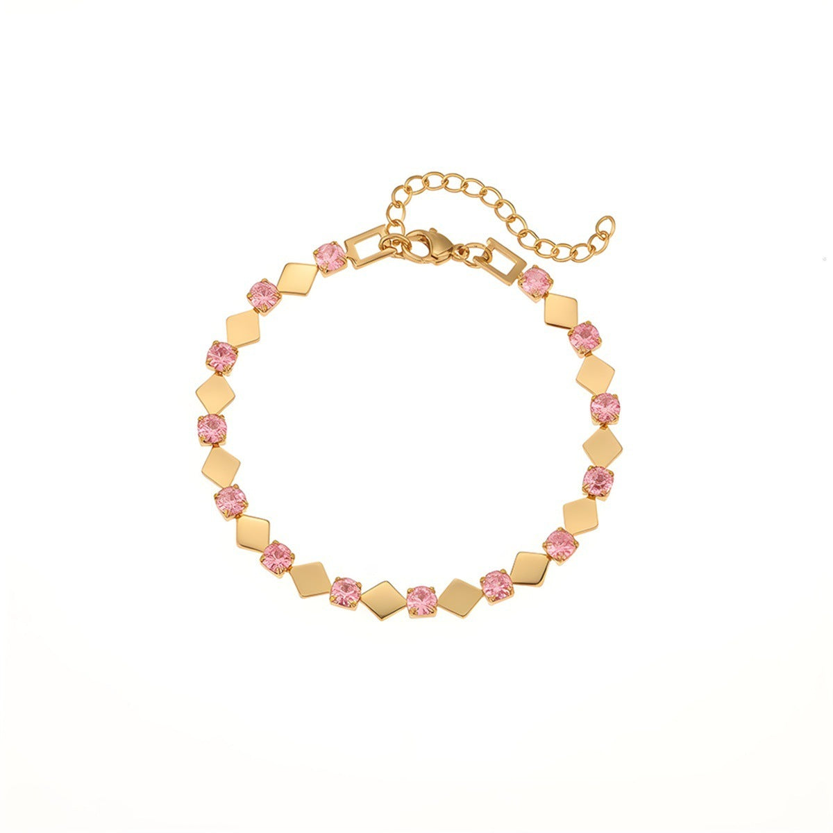 Temperamental Bracelet Color Zircon Non-fading High-grade Sense Ornament