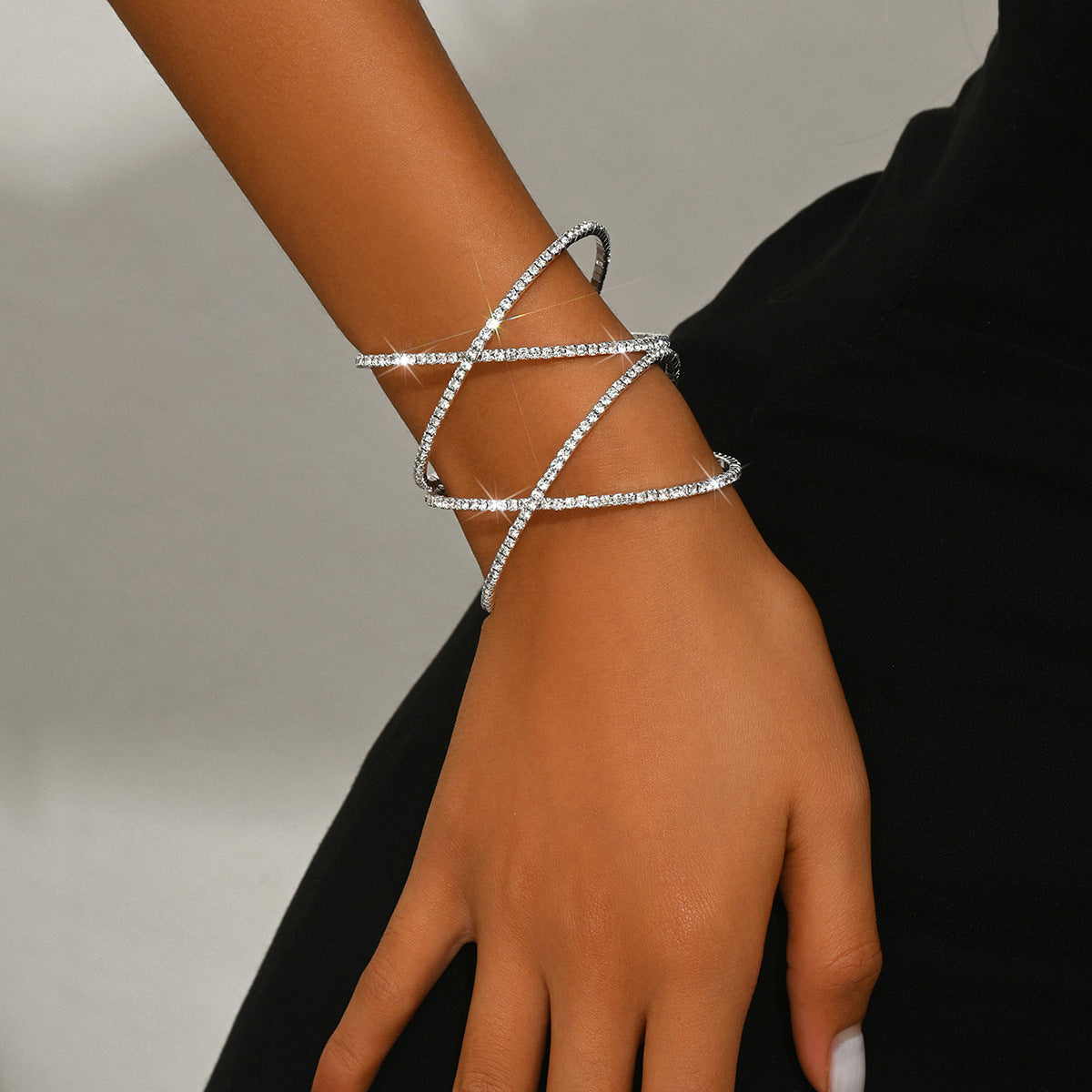 Open-ended Bracelet Full Diamond Bracelet