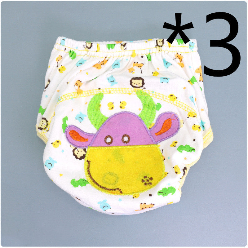 Summer Embroidered Baby Cotton Learning Pants  Diaper Pocket  Waterproof Training Pants  Leak-Proof Breathable Bread Pants