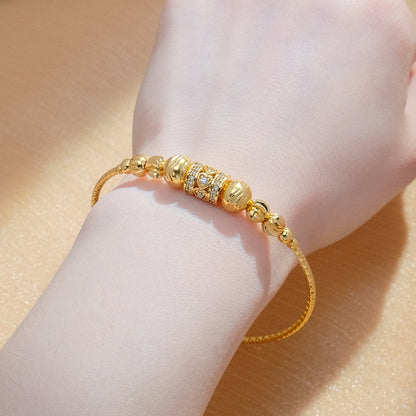 Round Spherical African Arabic Gold Women's Bracelet