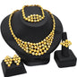 Women's Jewelry Suit Necklace Earring Ring Bracelet Four-piece Set