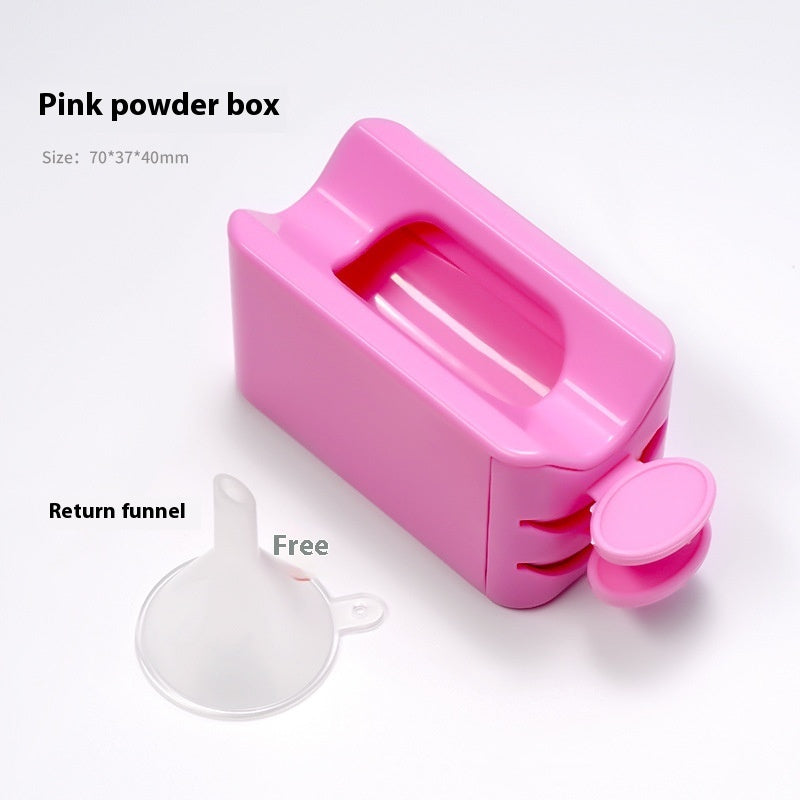 Manicure Powder Mirror Powder Recycling Box