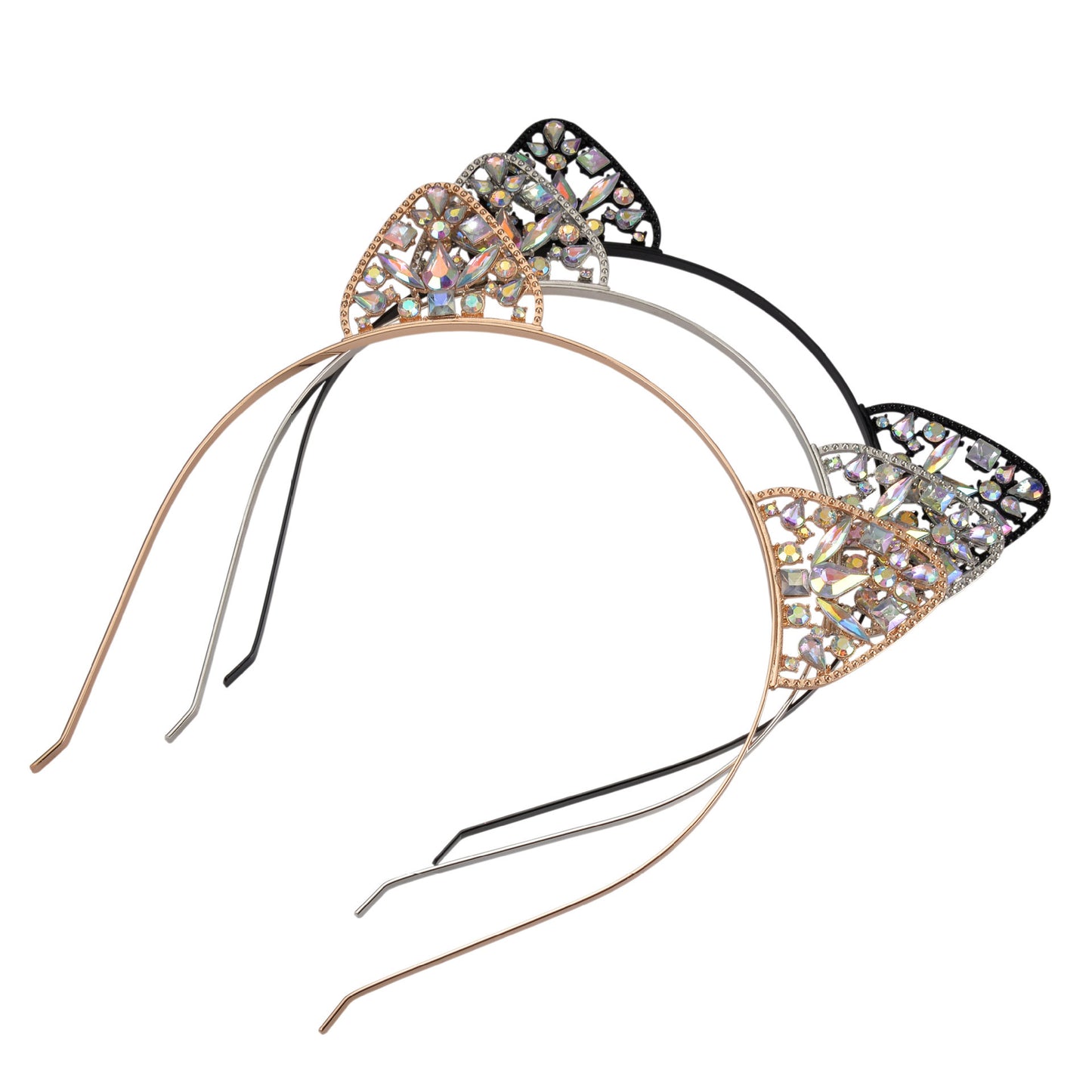 Alloy Spot Drill Rabbit Ears Hair Hoop Headdress