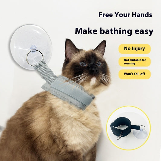 Cat Bath Holder Anti-scratch Anti-tampering Pet Dog Miracle Baby Sponge Cat Shaving Scissors Nail Cleaning Supplies