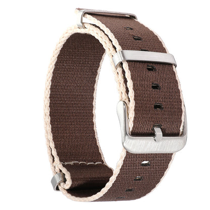 All-match Waterproof Fashion Color Hem Nylon Watchband