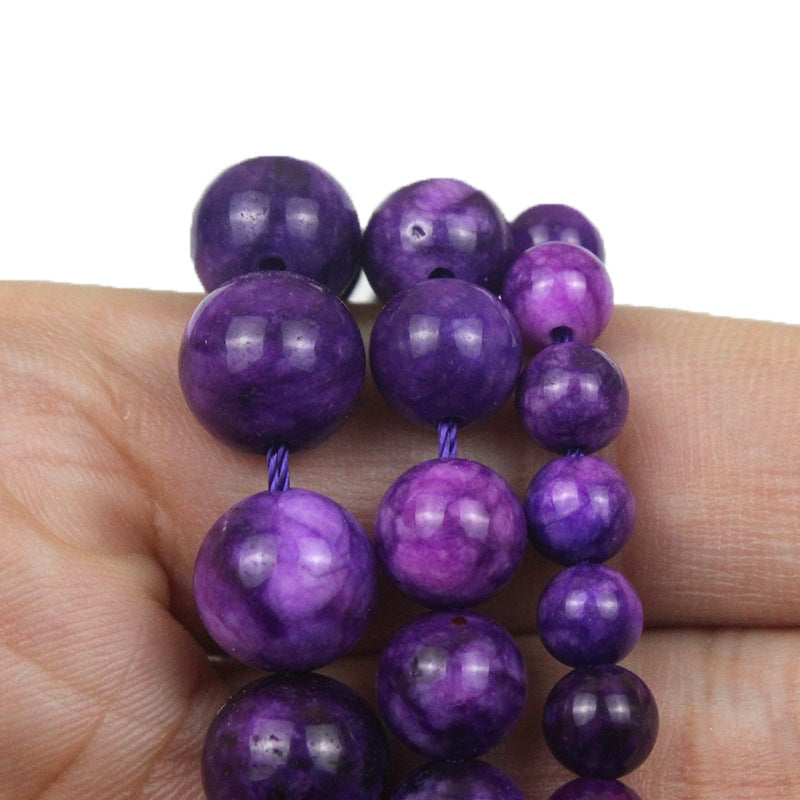 Charoite Chalcedony Stone Scattered Beads Diy Handmade Beaded