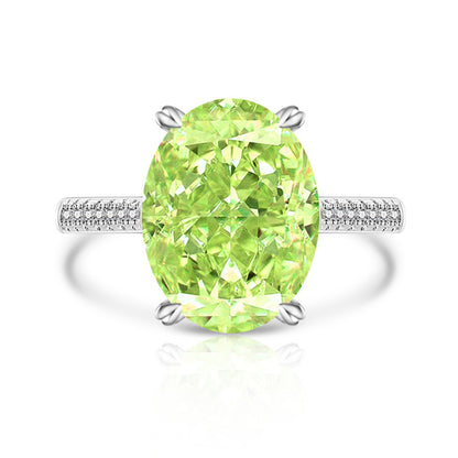 Female Versatile Casual Papalacha High Carbon Diamond Ice Flower Ring