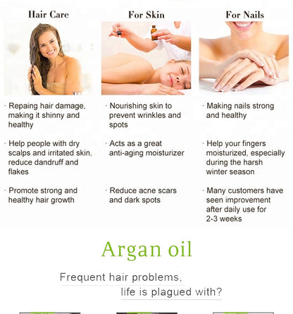 Natural Argan Hair Oil   Deep Moisturizing High Quality Factory Wholesale