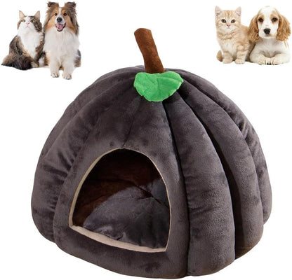 New Pumpkin Cat Bed Cat Beds For Indoor Cats Cute Pumpkin Shape Cat Cave Bed Cat Tent Halloween Cat House Bed Warm Sleeping Bed For Cats Small Dogs