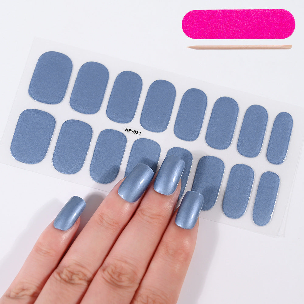 Waterproof And Durable Second Generation Semi-cured UV Nail Beauty Stickers