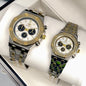 Fashion Men's And Women's Same Steel Belt Quartz With Calendar Waterproof Couple's Watch