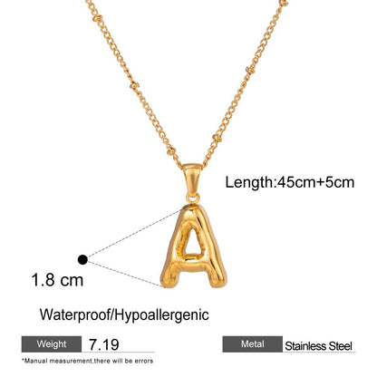 Stainless Steel Letter Necklace Advanced