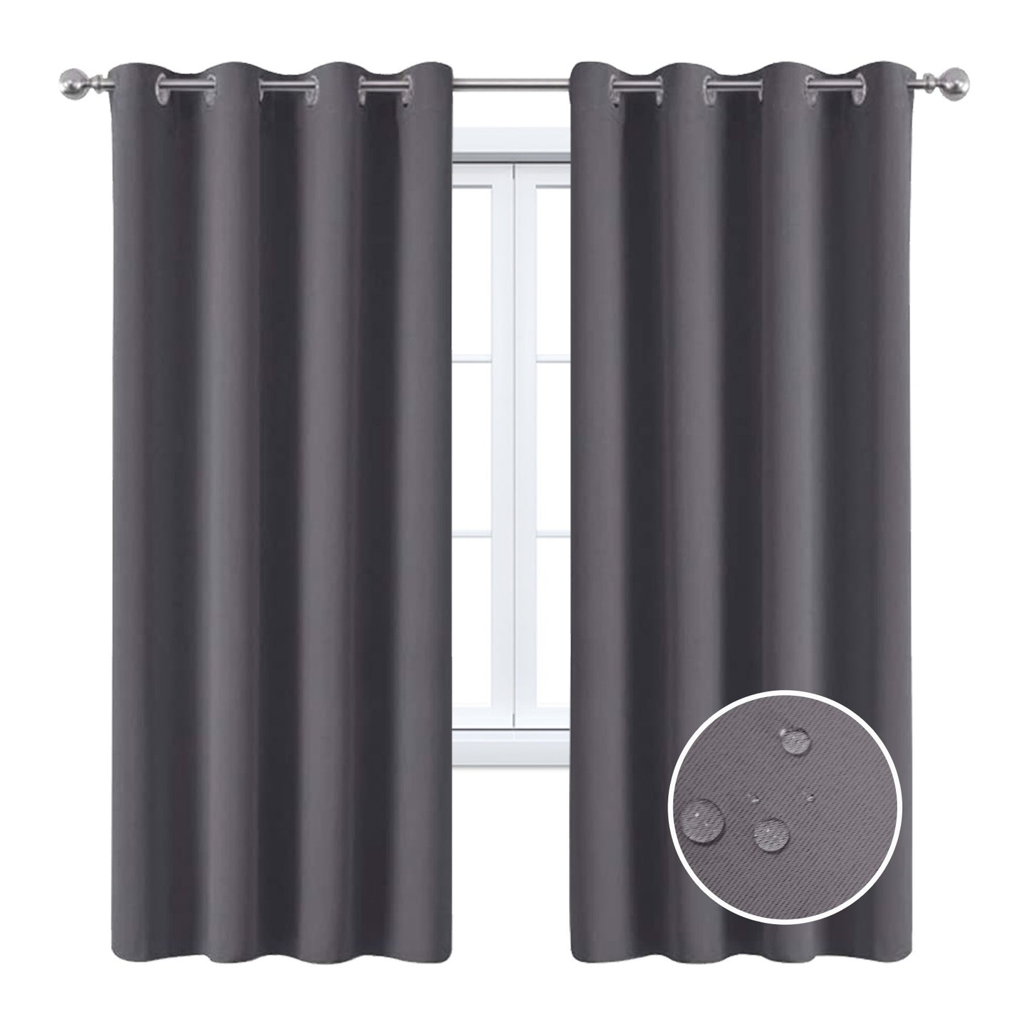 Full Blackout Hot Sale Curtain With Black Lining On The Back