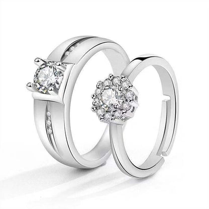 Moissanite Engagement Couple Couple Rings