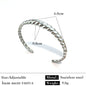 Stainless Steel Plated 18K Flower Titanium Steel Open-end Bracelet