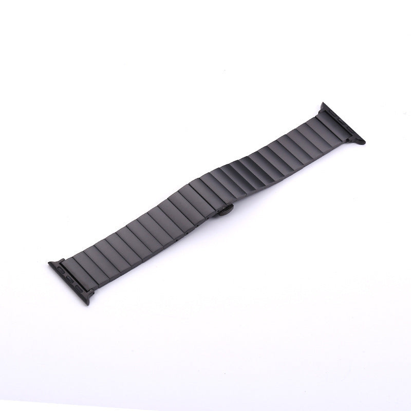 Smart Watch Band Bamboo Stainless Steel Metal Strap