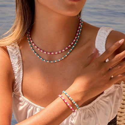 Cross-Border Sweet Resin Beaded Necklace