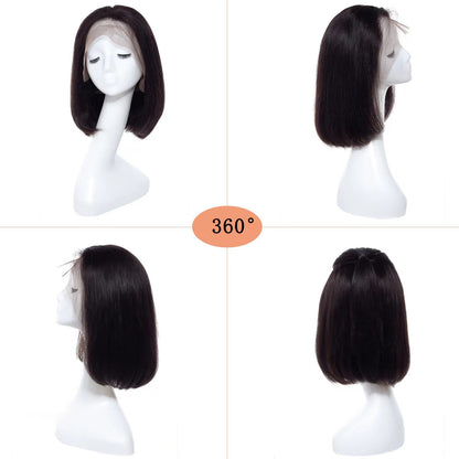 134 Front Lace Bobo Bobhaircut Natural Color Full Human Hair
