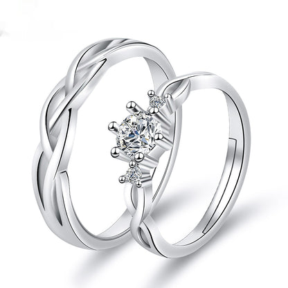 Moissanite Engagement Couple Couple Rings