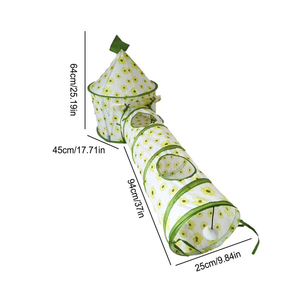 Cat Play Tunnel Folding Interactive Bunny Tent Tunnel Foldable Cat Tent Tubes Portable Indoor Outdoor Kennel Cat Tunnel Tube Toy
