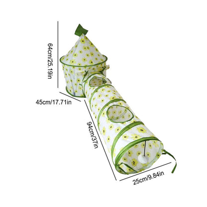 Cat Play Tunnel Folding Interactive Bunny Tent Tunnel Foldable Cat Tent Tubes Portable Indoor Outdoor Kennel Cat Tunnel Tube Toy