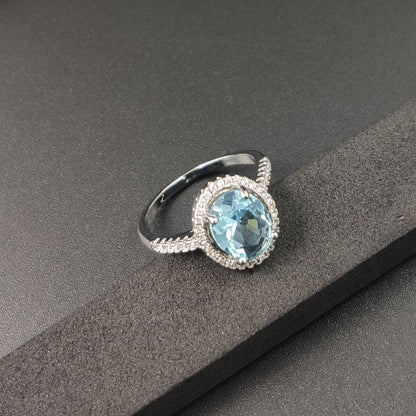 Luxury Zircon Round Ring Full Of Diamonds Ring Engagement Wedding First Ornament