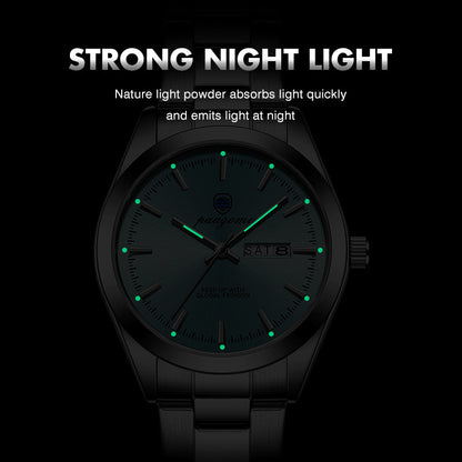 Men's Double Calendar Luminous Quartz Watch