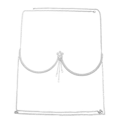 Diamond Tassel Chest Necklace Accessories Body Chains