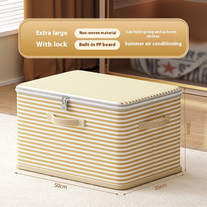 Clothes Storage Box With Lock Household Storage Basket