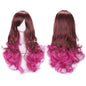 Harajuku Style Colored Female Long Curly Hair Hood