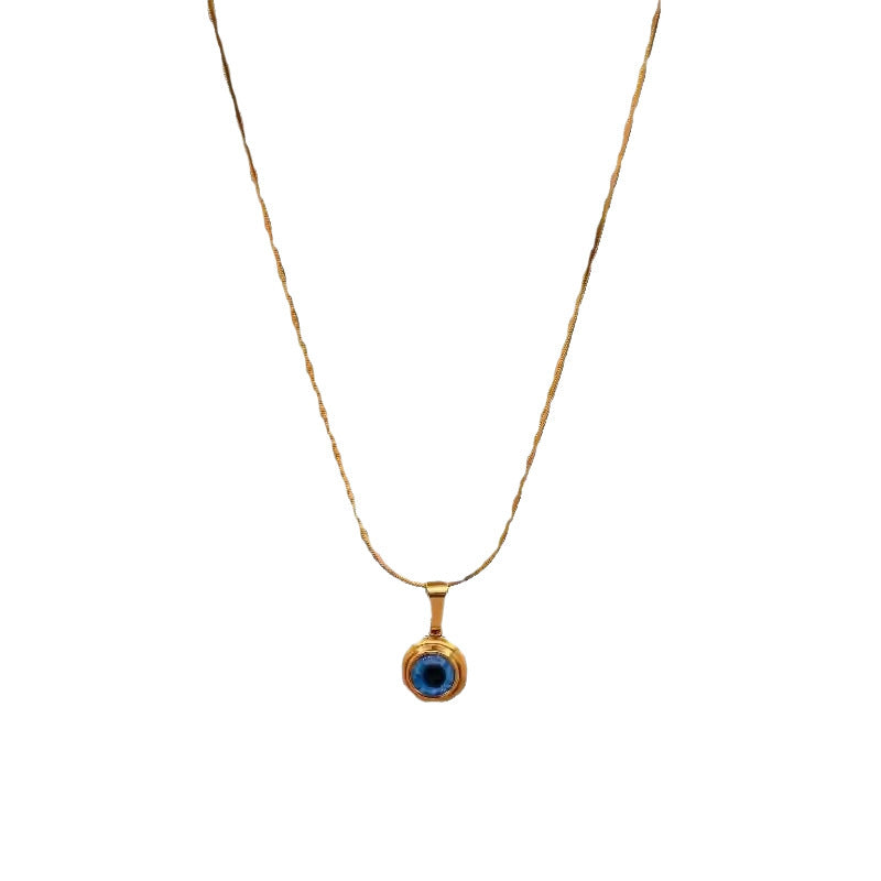 Angel Eyes Titanium Steel Necklace Men's Gold-plated Exquisite