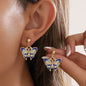 Dripping Oil Butterfly Studs Sweet Girl's Earrings