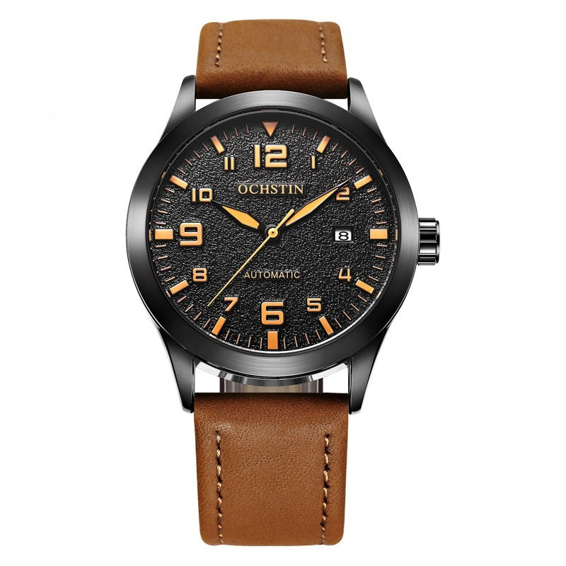 Casual Business Retro Leather Automatic Mechanical Watch