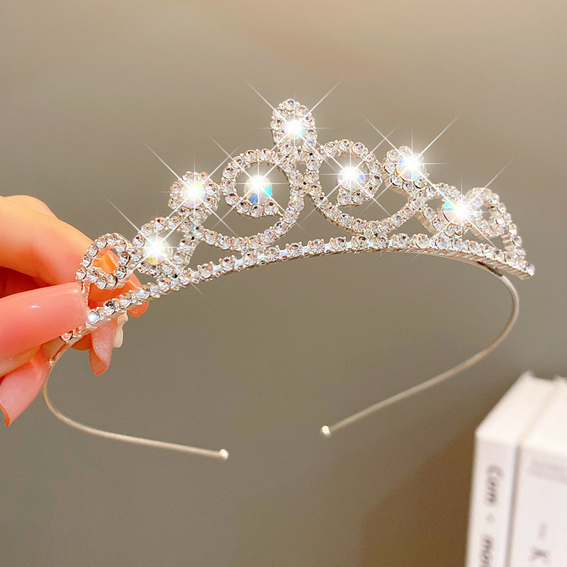 Sweet Fashion Jewelry Hair Accessories Multicolor Pearl Crown Banquet Birthday Fashion Princess Headband Girl Kawaii Crown Crown Headband Headgear Headgear Crystal  Wedding Party Hair Accessories