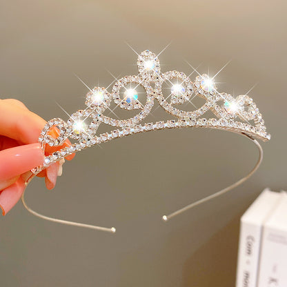 Sweet Fashion Jewelry Hair Accessories Multicolor Pearl Crown Banquet Birthday Fashion Princess Headband Girl Kawaii Crown Crown Headband Headgear Headgear Crystal  Wedding Party Hair Accessories