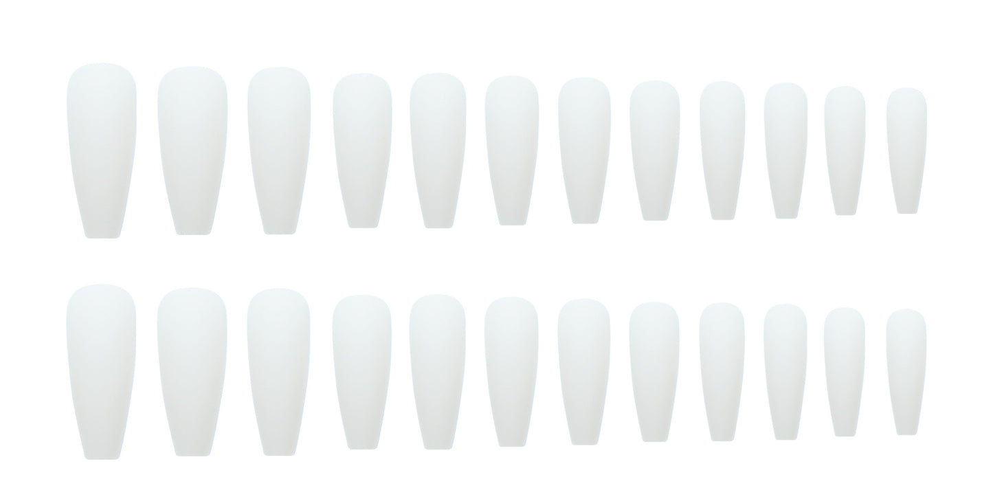 White Long T Grinding Fake Nail Tip Wear