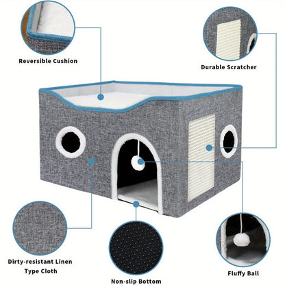 Super Wide Cat House For Indoor Cats, Amazon Logistics, And Wal Mart Platform